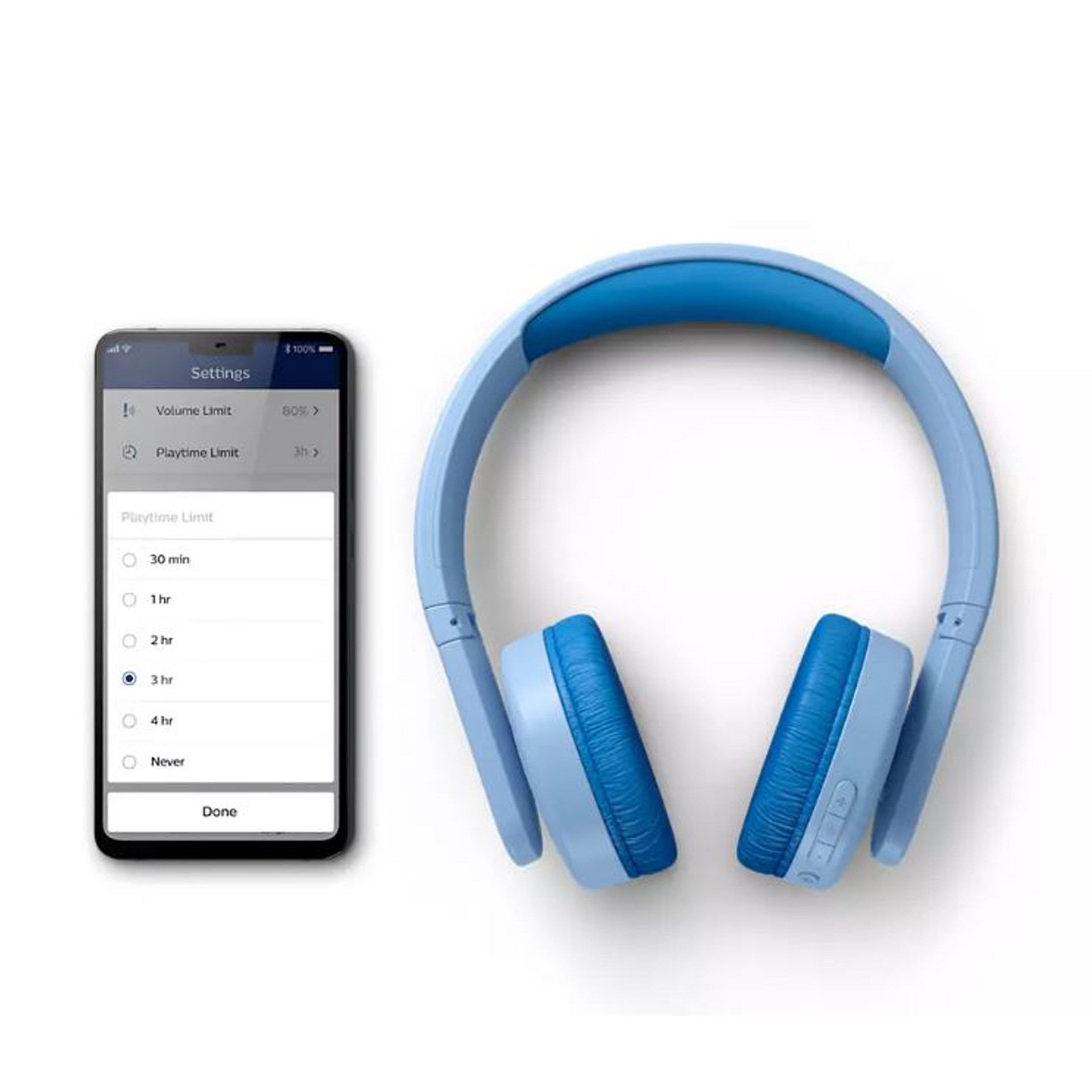 Philips TAK4206BL 85DB Mavi Kablosuz Kulak Üstü Çocuk Kulaklığı