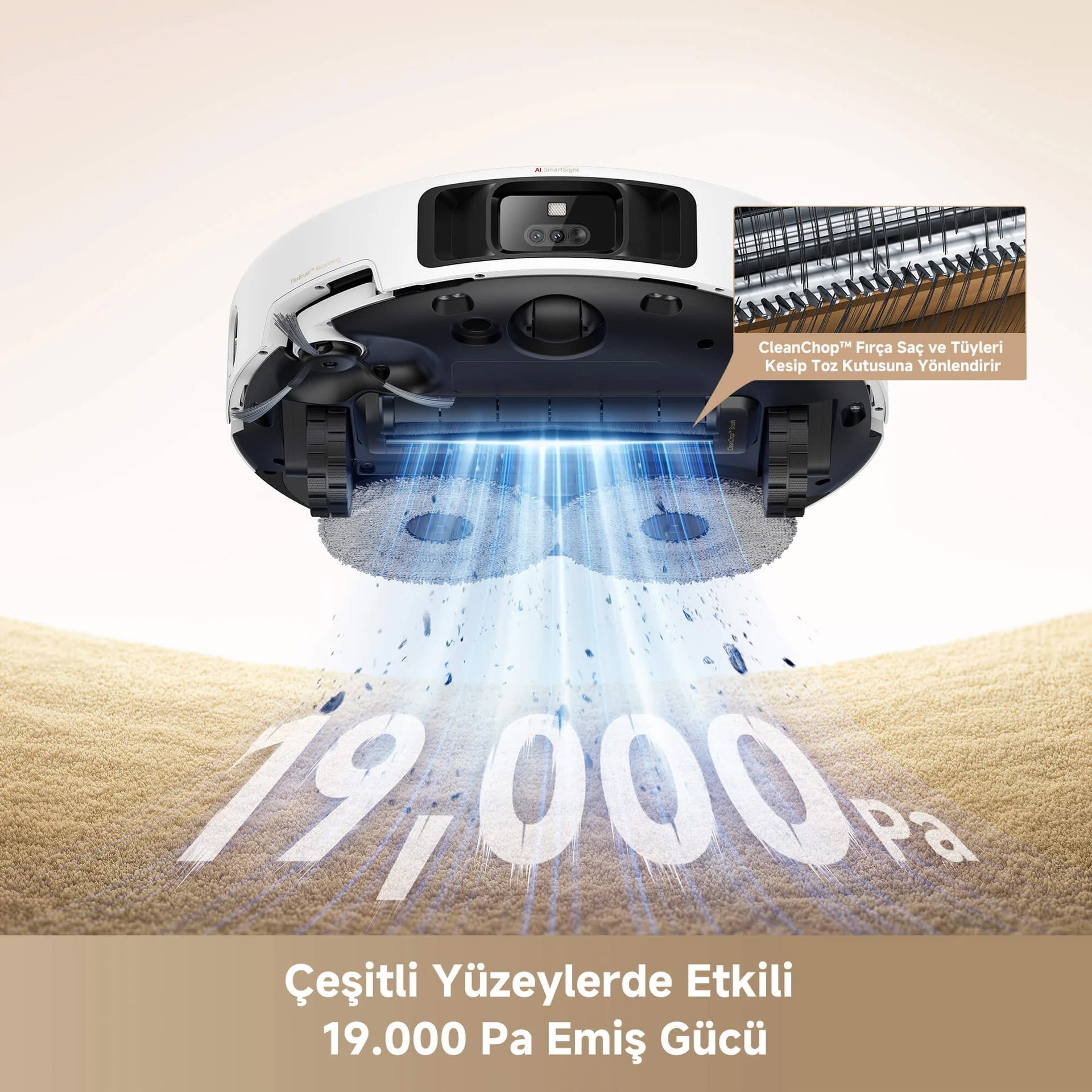 Mova P50 Pro Ultra Robot Süpürge Beyaz