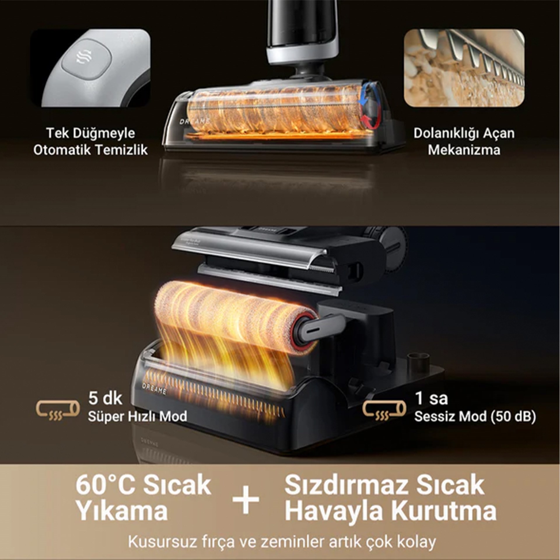 Dreame H14 Dual Akıllı Islak ve Kuru Şarjlı Dikey Süpürge