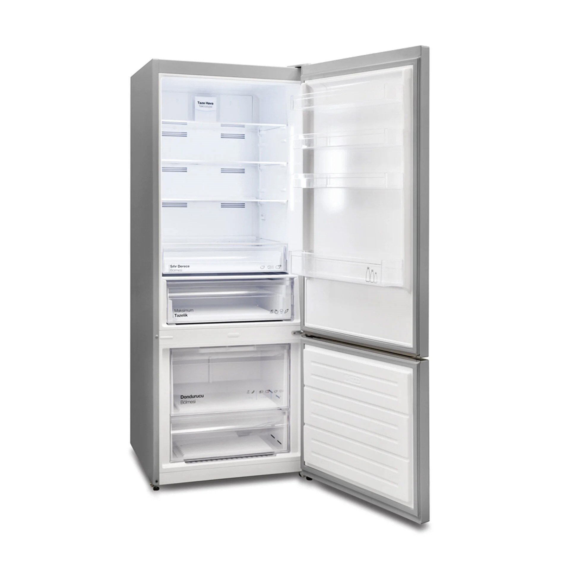 Vestel NFK52011 X 471 lt E Sınıfı No-Frost Altı Derin Donduruculu Buzdolabı Gümüş