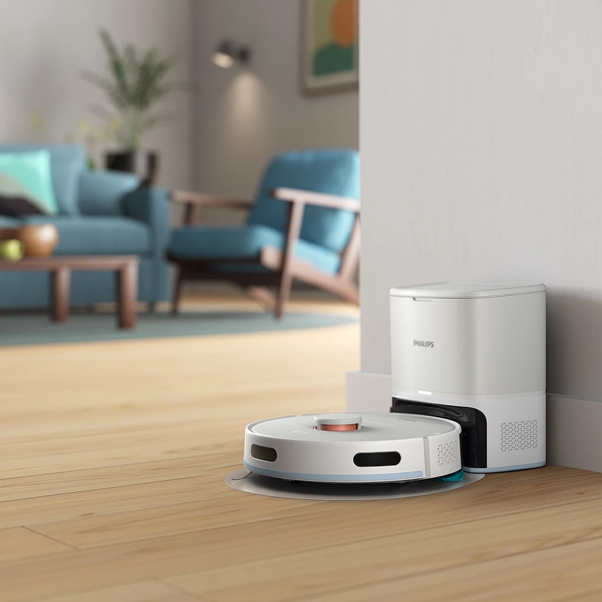 Philips 2000 Serisi Çöp Kovalı Islak ve Kuru Robot Süpürge Beyaz
