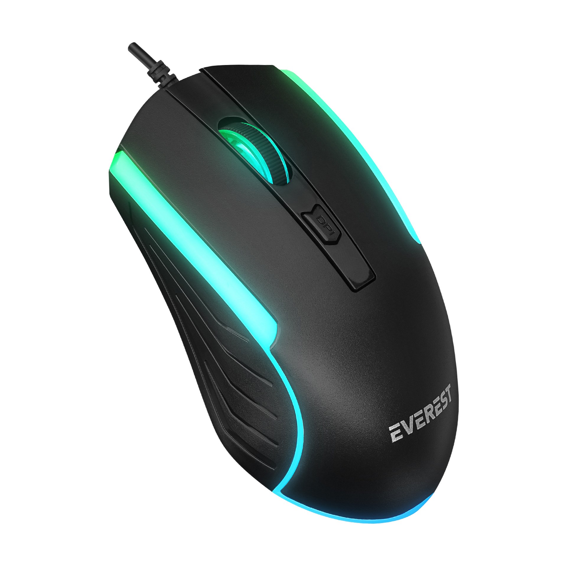 Everest KM-198 Luminax Siyah Gökkuşağı Aydınlatmalı Q Gaming Oyuncu Klavye + Mouse Set