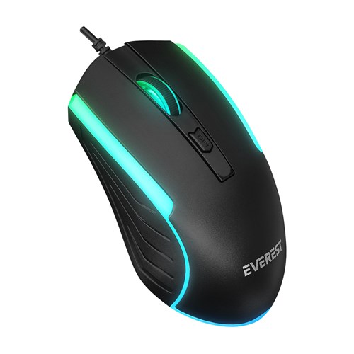 Everest KM-198 Luminax Siyah Gökkuşağı Aydınlatmalı | Evkur