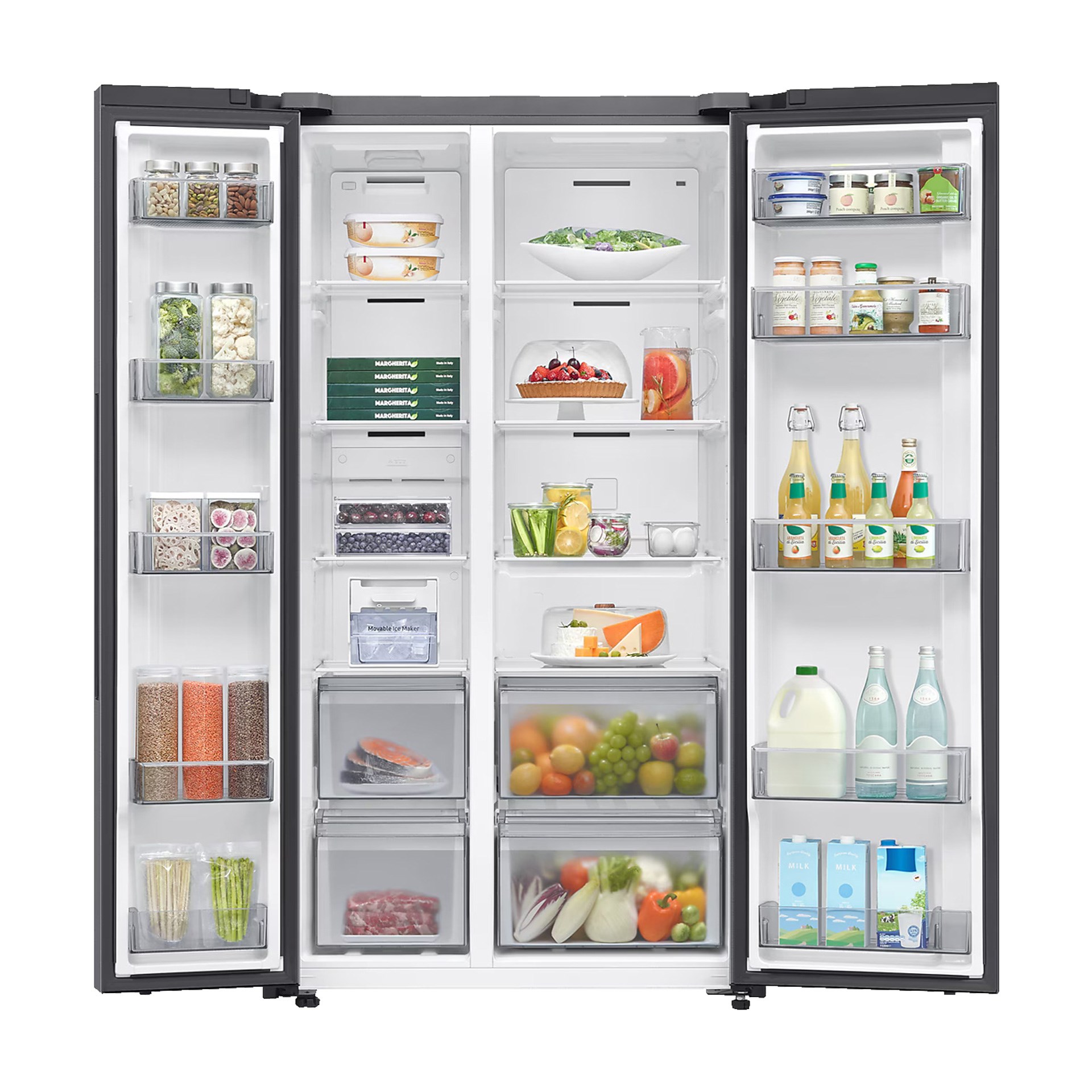 Samsung RS70F65QETTR 655 Lt E Sınıfı Gardırop Buzdolabı Gümüş