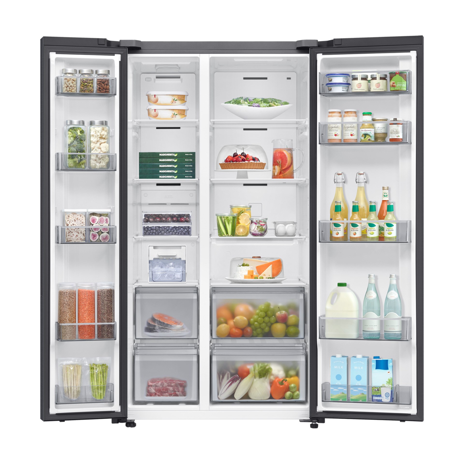 Samsung RS70F65QEFTR NF 656 Lt. E Sınıfı Gardırop Tipi Buzdolabı Siyah
