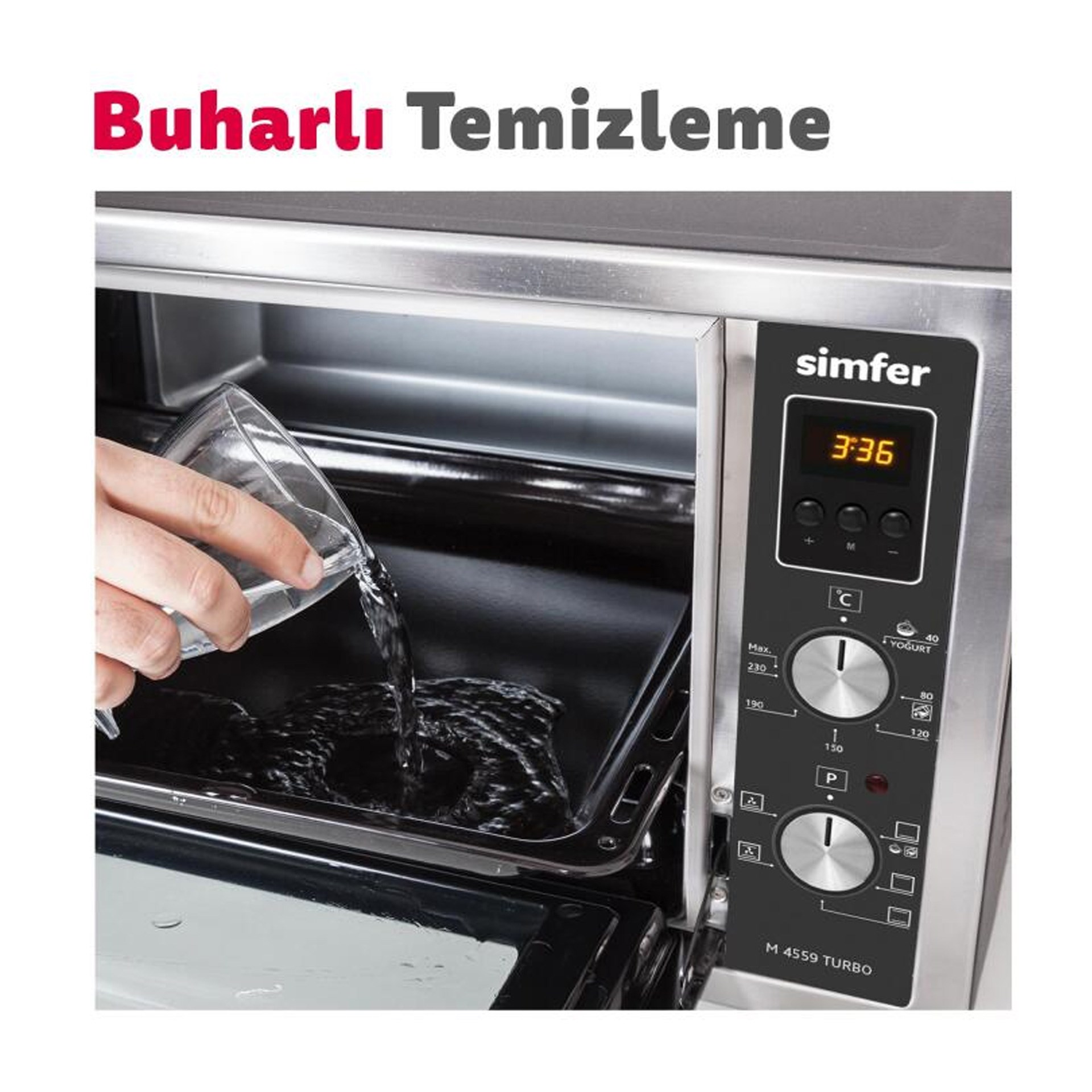 Simfer 4503 Turbo 45 Lt Mini Fırın Inox