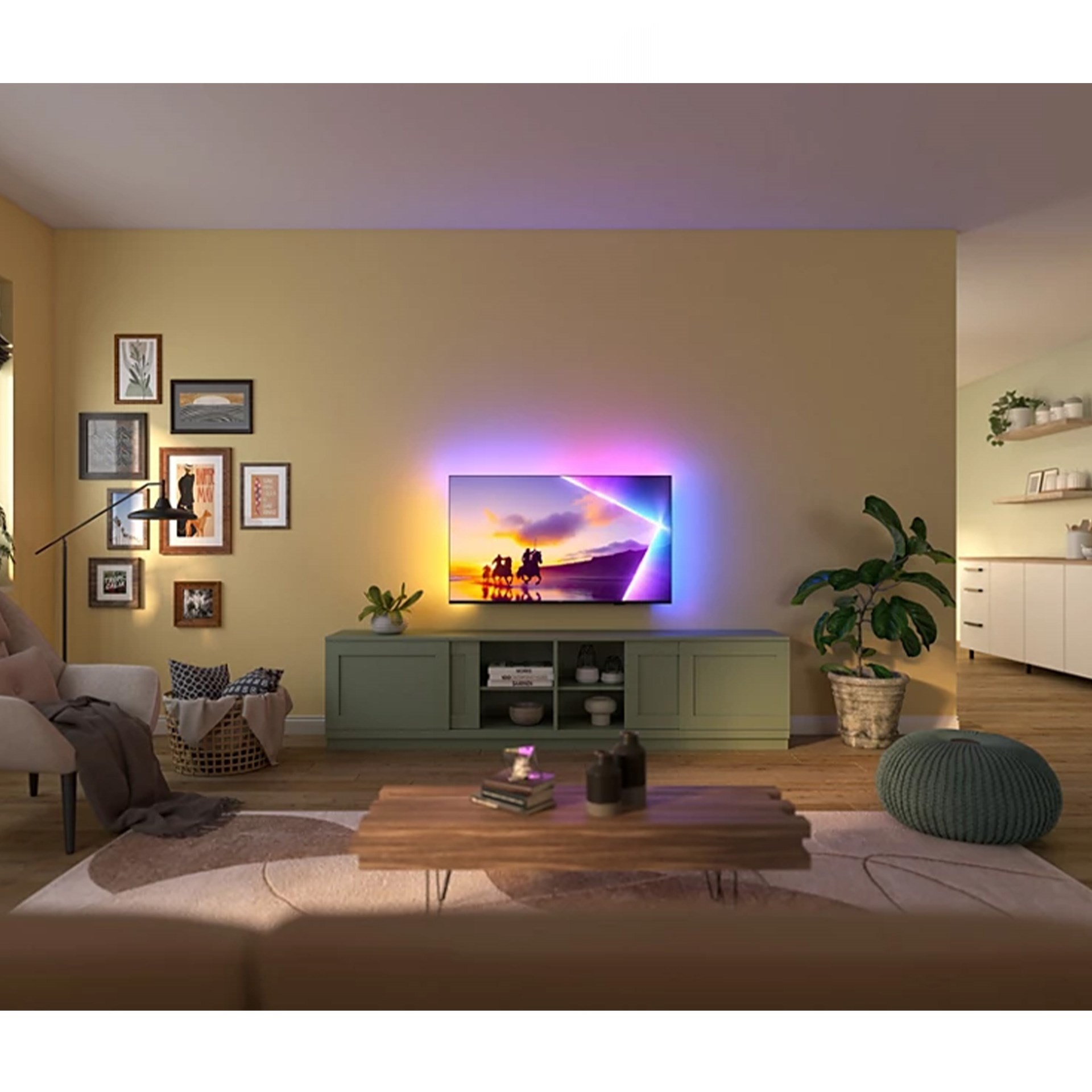 Philips 65PUS8500/62 164 cm 4K Qled TV 3 Taraflı Ambilight Titan OS İşlemci Dolby Atmos 60 Hz Uydulu