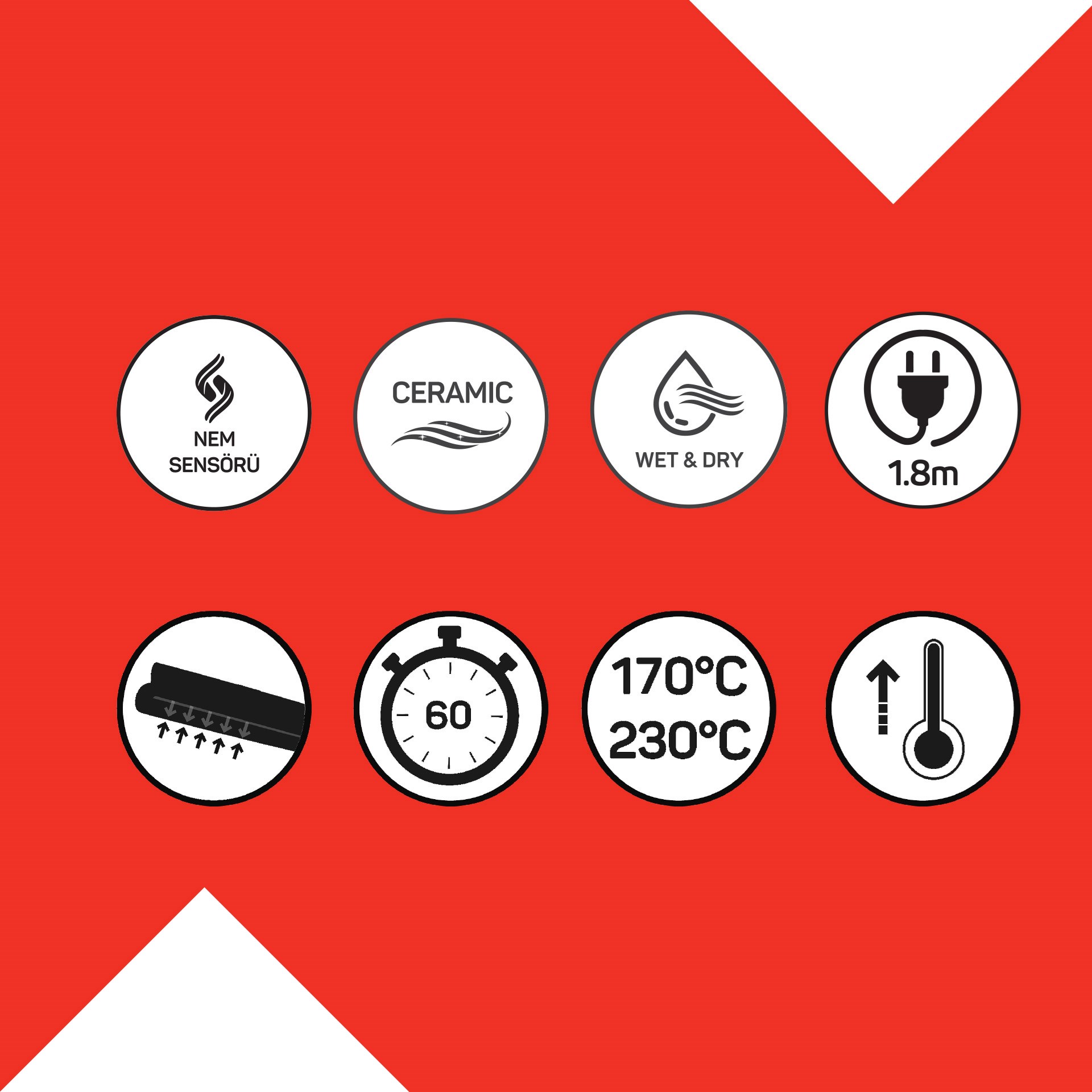 Arzum Revolution Protect Saç Düzleştirici Platin Gri