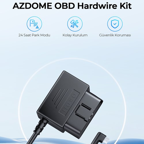Azdome OBD Hardwire Kit Type-C Güç Adaptörü | Evkur