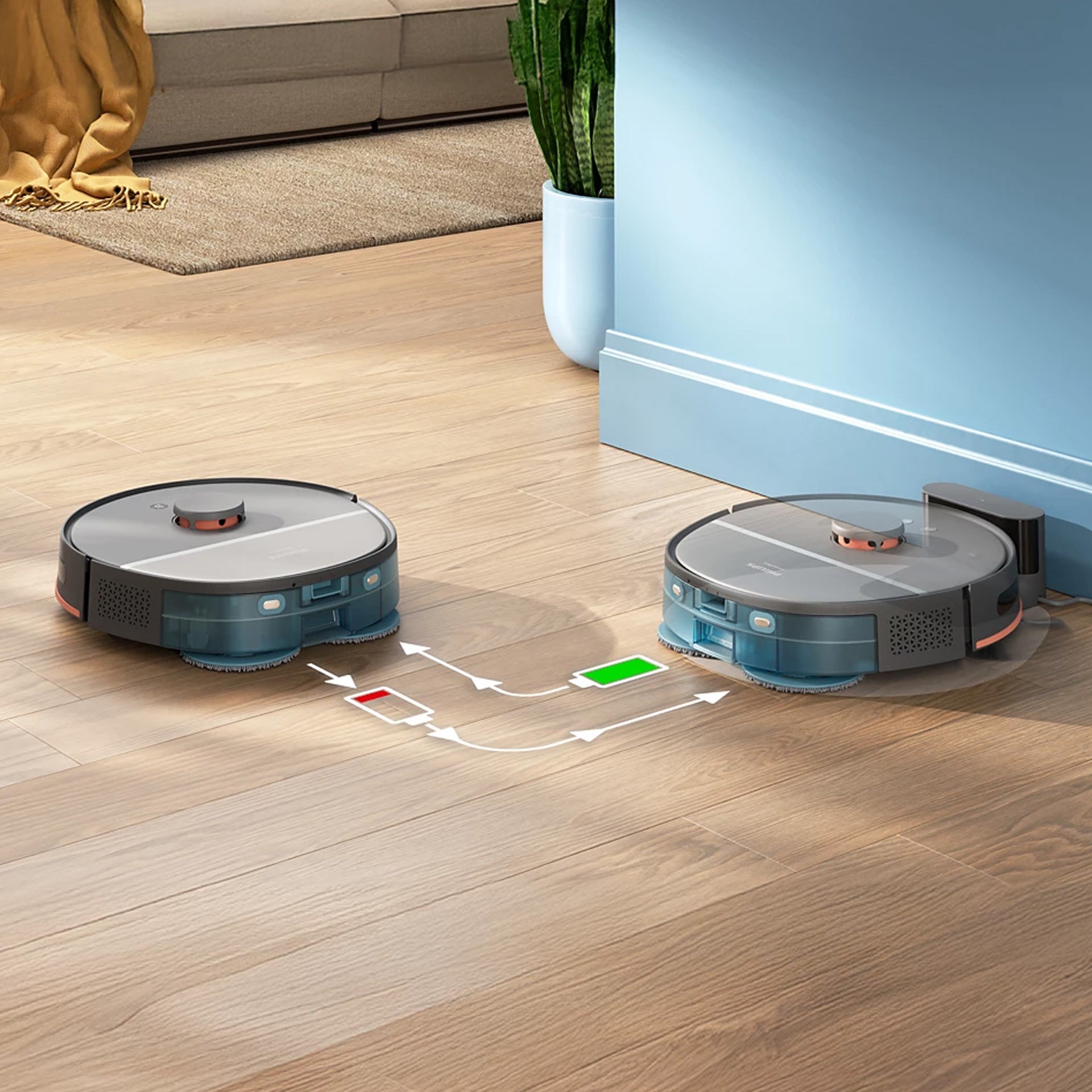 Philips 5000 Serisi Islak ve Kuru Robot Süpürge Kaşmir Grisi