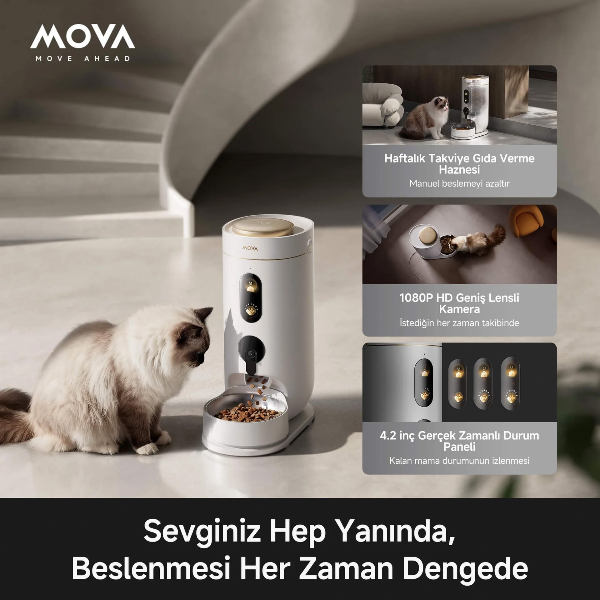Mova NutriPal 10 Ultra Akıllı Evcil Hayvan Mama Makinesi