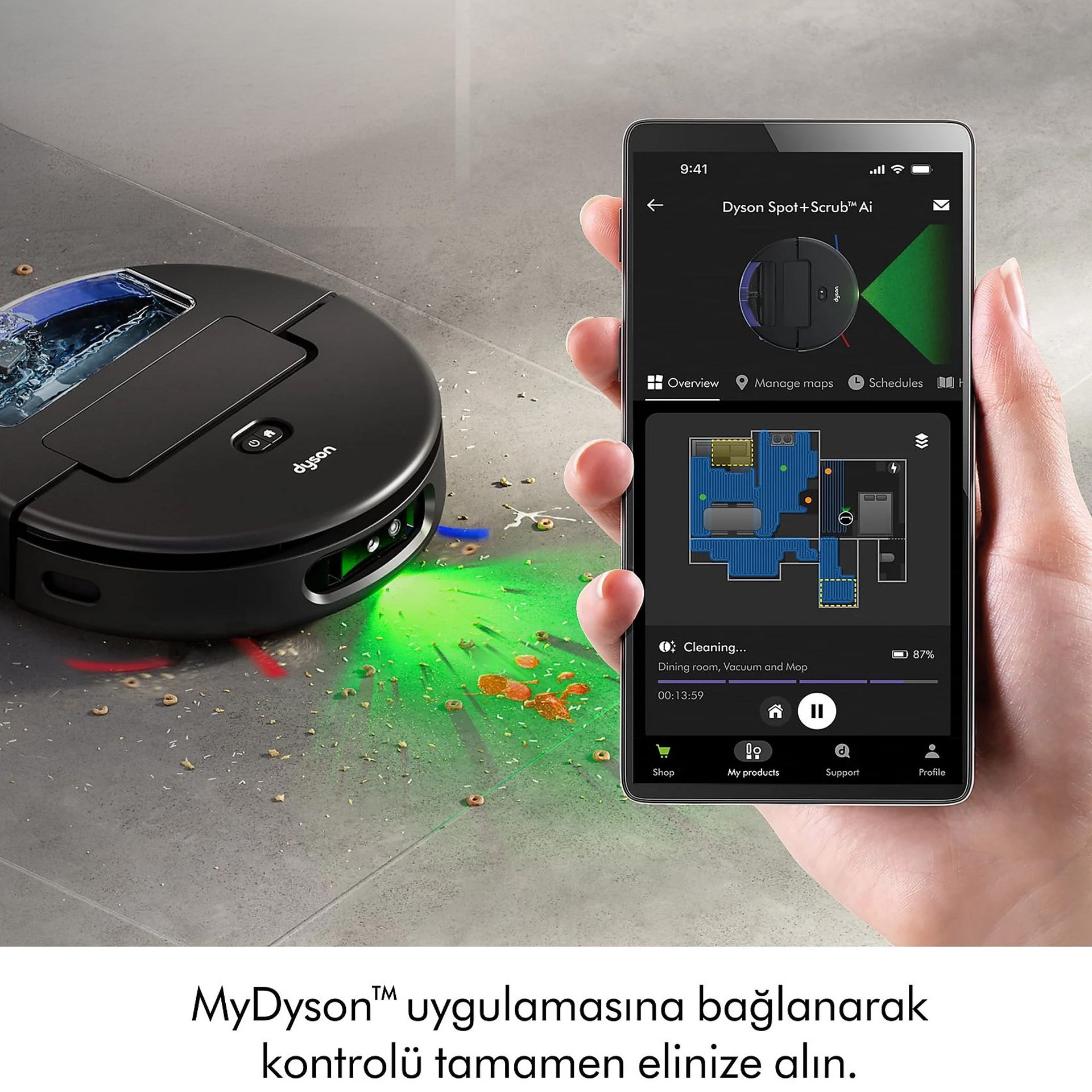 Dyson Spot+Scrub™ Ai Islak ve Kuru Temizleme Özellikli Robot Süpürge (Anlaşmalı Kredi Kartlarına Peşin Fiyatına 6 Ay Taksit)