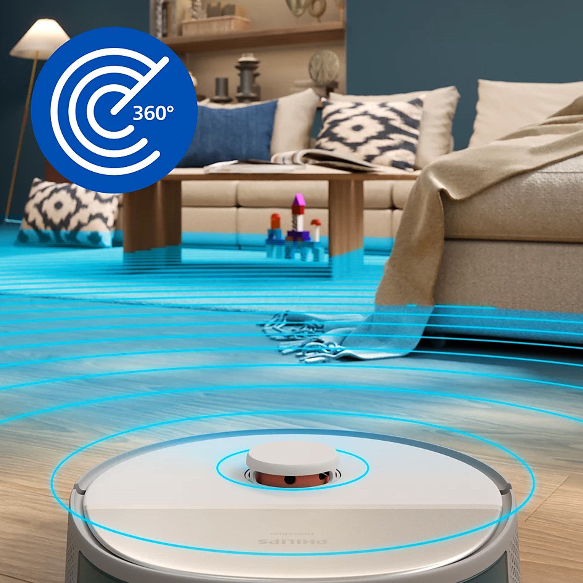 Philips 5000 Serisi Çöp Kovalı Islak ve Kuru Robot Süpürge İpek Beji