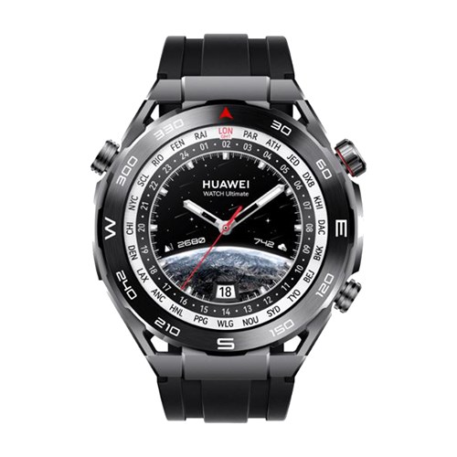 Huawei Watch Ultimate Keşif Siyahı (Zirkonyum Kasa - Hnbr Kaucuk Kordon) Akıllı Saat 