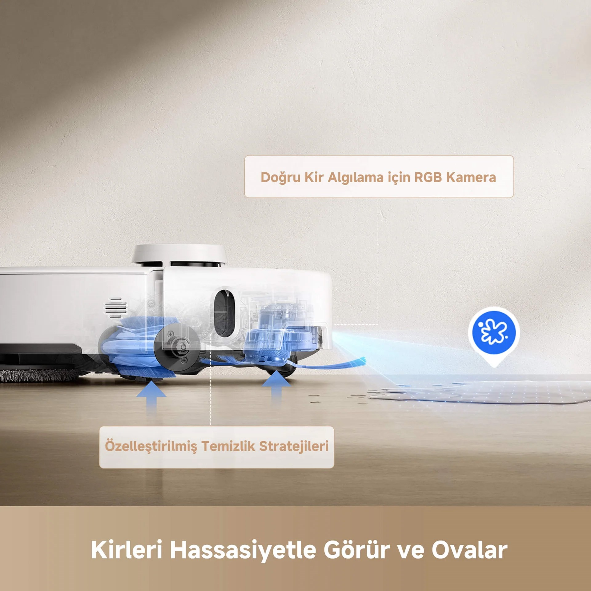 Mova P50 Pro Ultra Robot Süpürge Beyaz