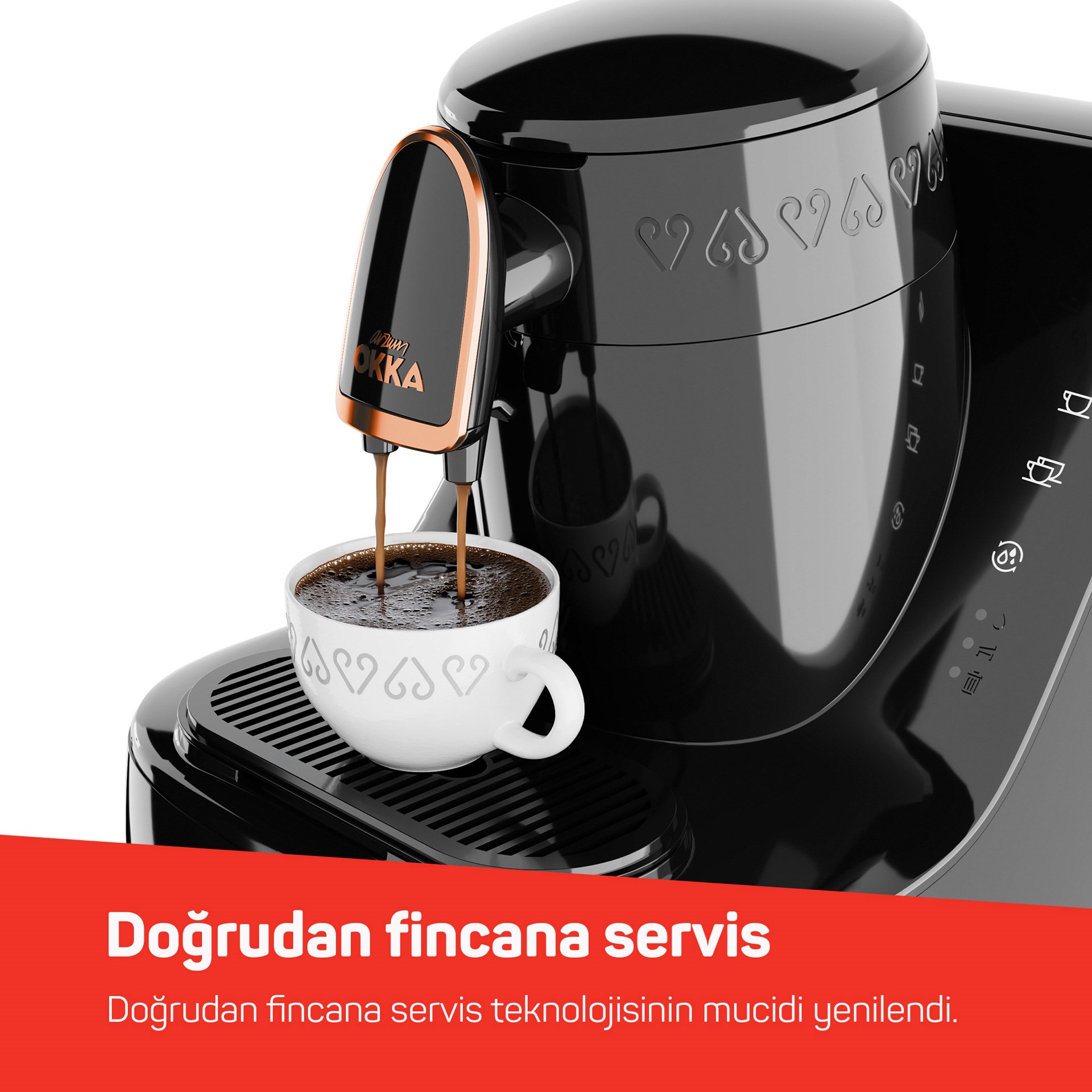 Arzum Okka Elit Türk Kahve Makinesi Siyah-Bakır