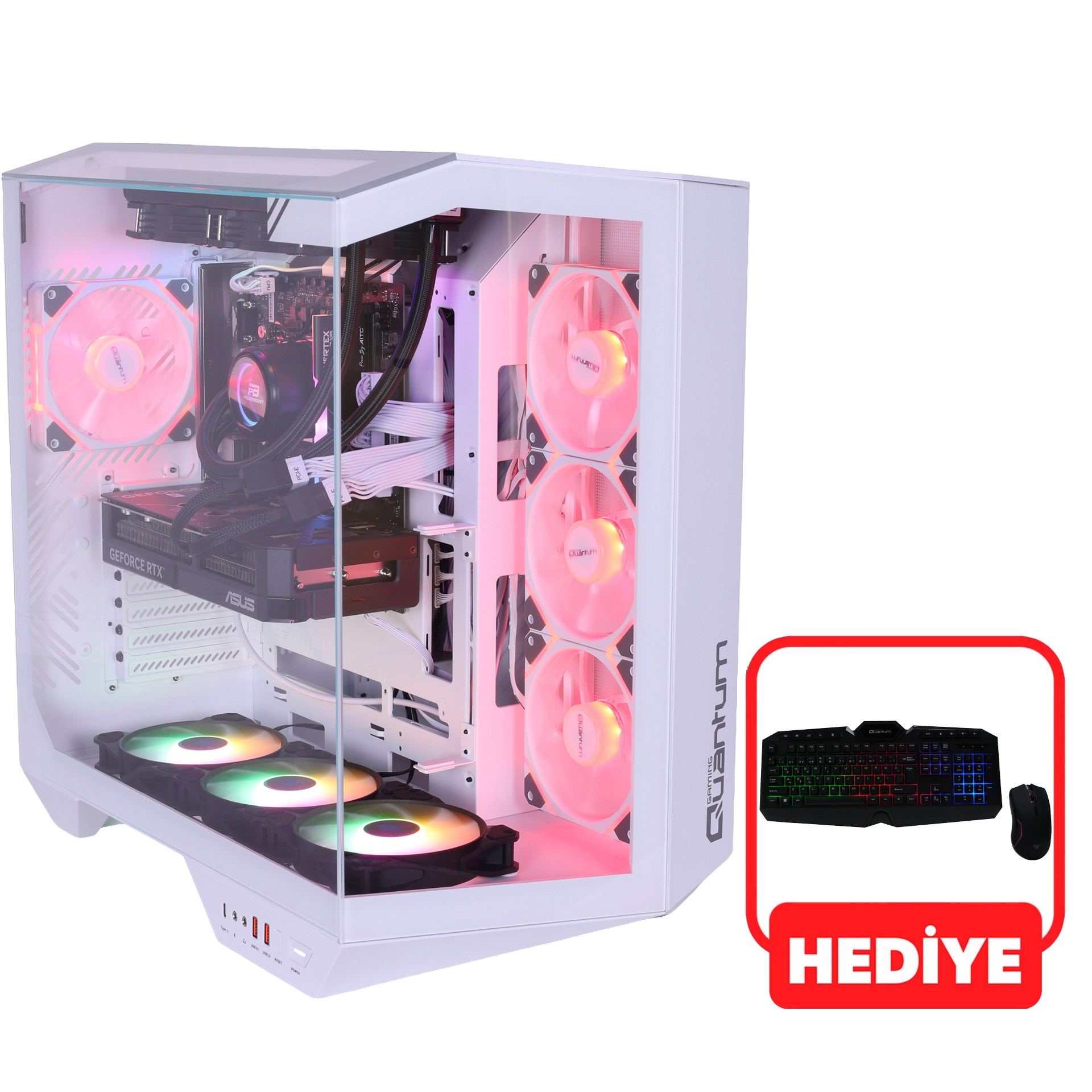 Technopc Aurora İntel Core Ultra 5 225F 16GB RAM 500GB M2 Nvme SSD 12GB 5070 Ekran Kartı FreeDos Sıvı Soğutma