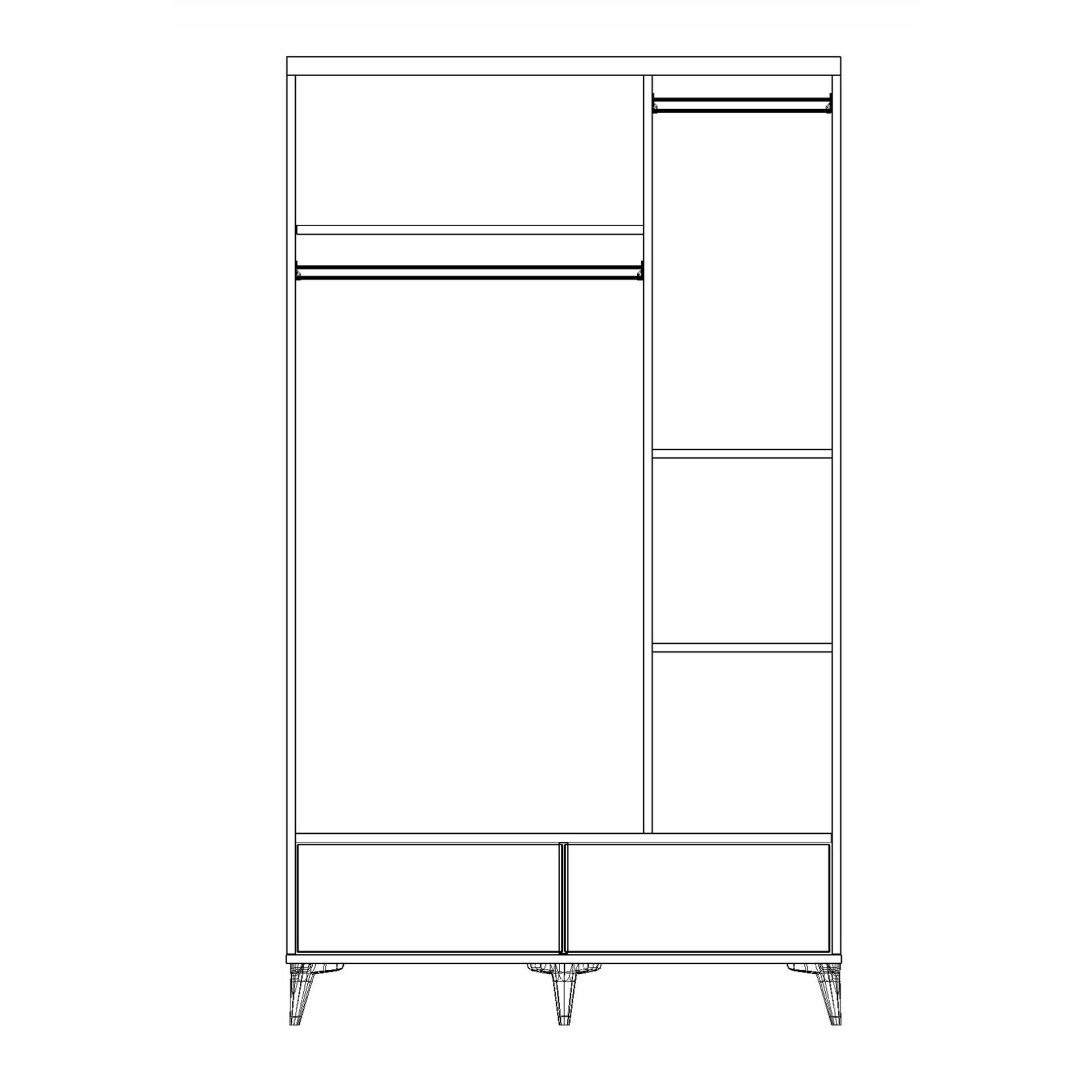 Sıla 3 Kapılı Dolap 120x55x212 cm