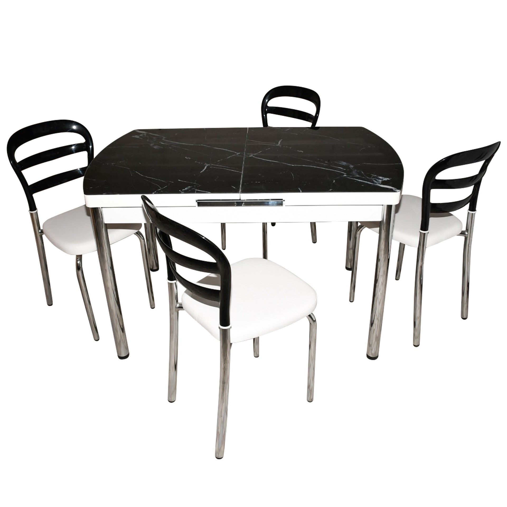 Baf Açılır Masa Takımı 80x126 cm Siyah