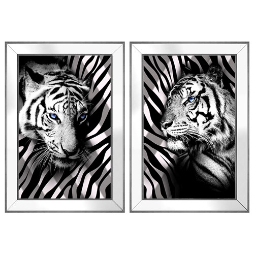 70x100 cm Ayna Çerçeveli 2'li Takım Tablo