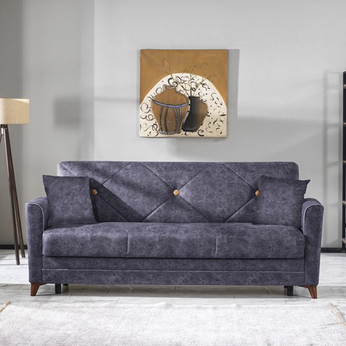 Evkur Collection Toprak Üçlü Kanepe Antrasit