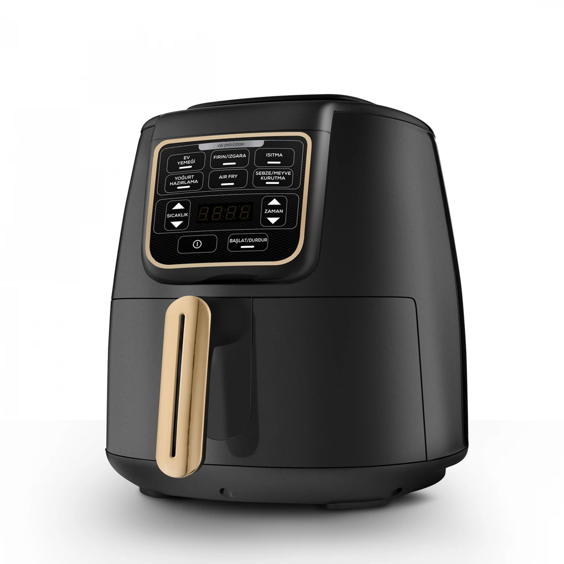 Karaca Air Pro Cook XL 2 in 1 Konuşan Airfryer Black Mineral Gold