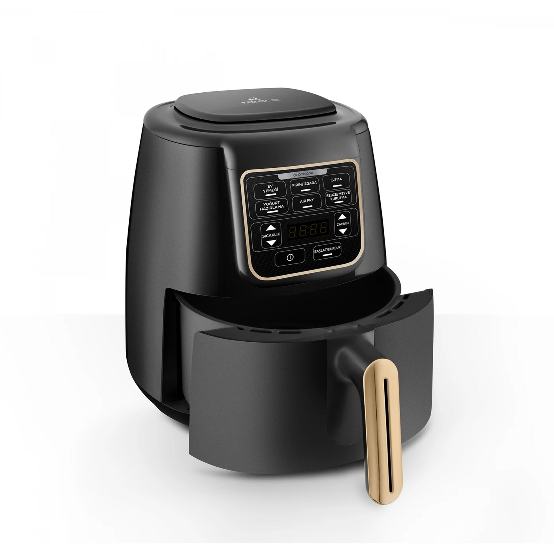 Karaca Air Pro Cook XL 2 in 1 Konuşan Airfryer Black Mineral Gold