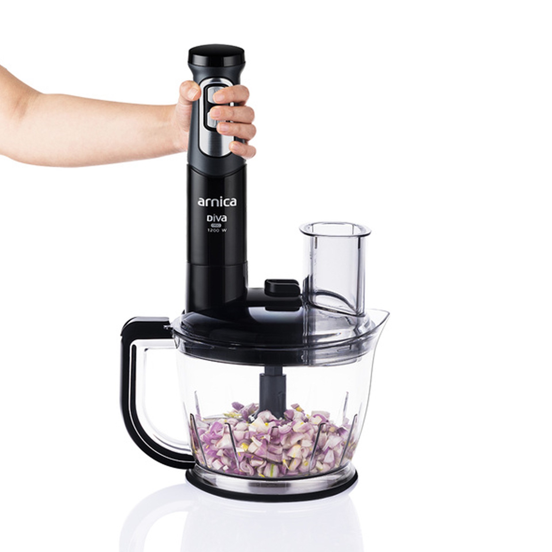 Arnica GH21803 Diva Pro Doğrayıcı Blender Seti Siyah