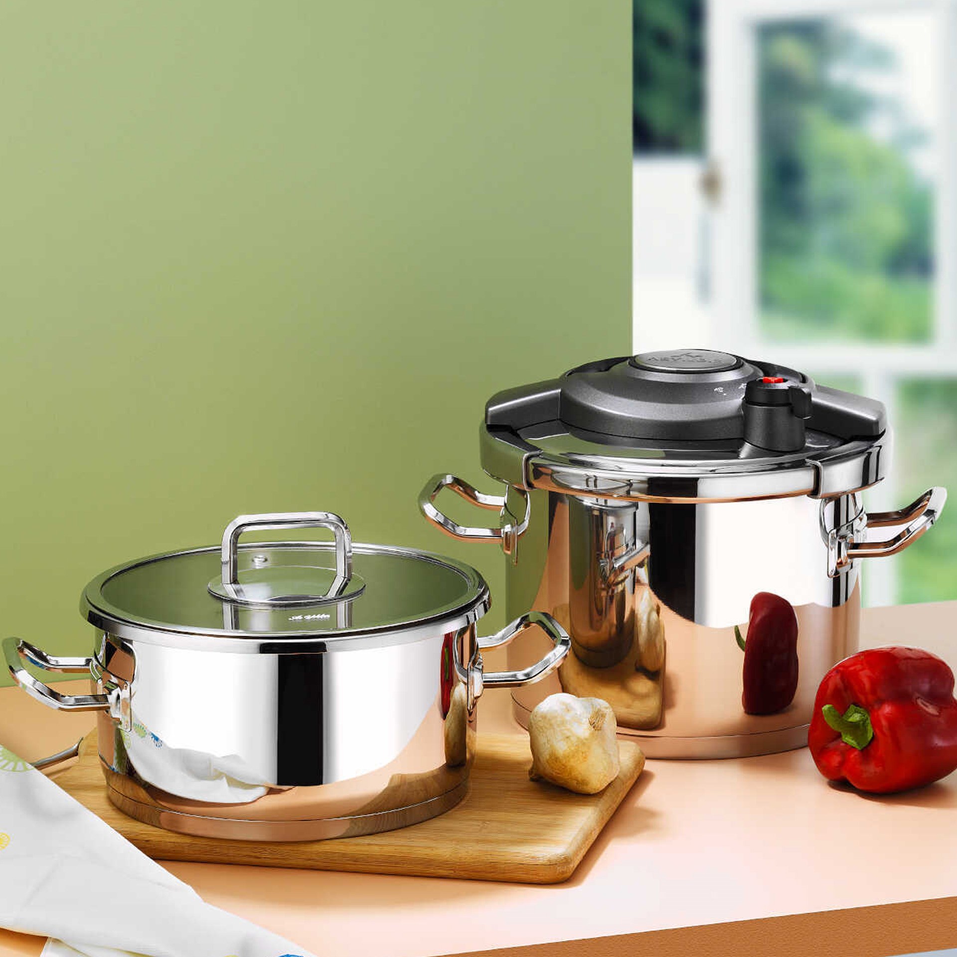 Aryıldız Touch & Cook Kanka 6 + 4 lt Düdüklü Tencere Seti