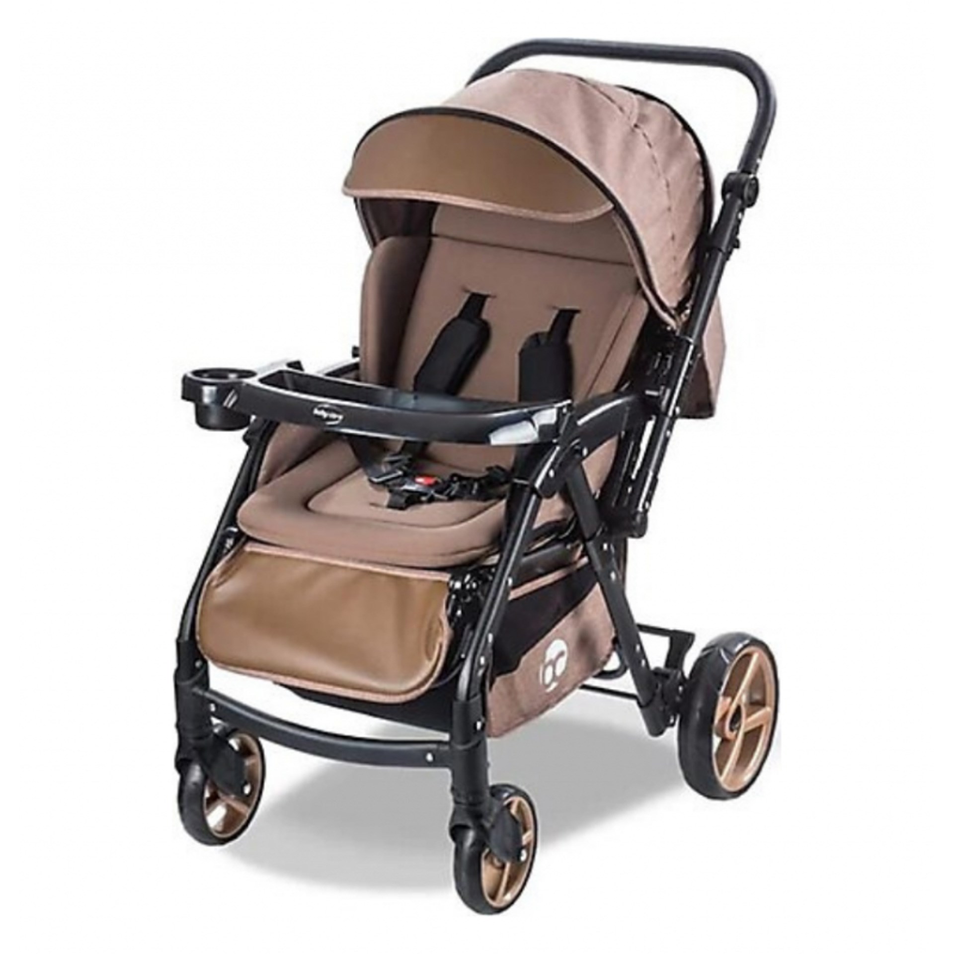 Baby Care Combo Maxi Çift Yönlü Puset Kahve