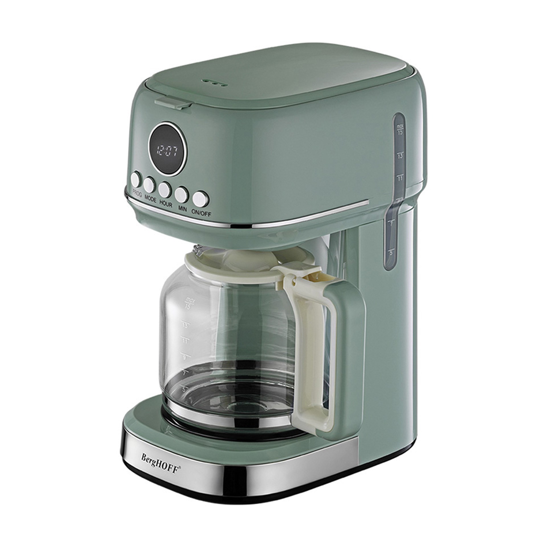 BergHoff Gem Retro 15 Bardak Mint Yeşil Filtre Kahve Makinesi