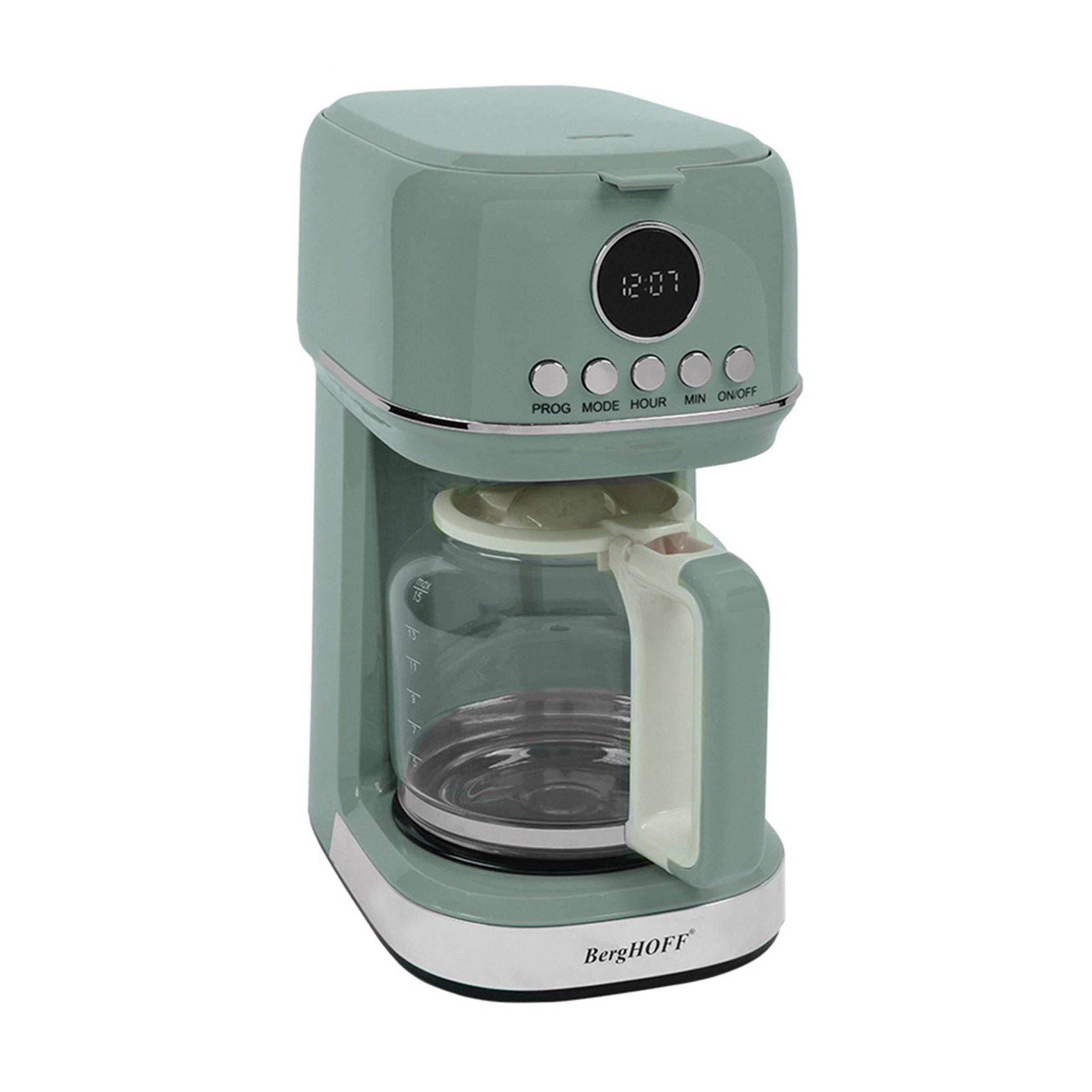 BergHoff Gem Retro 15 Bardak Mint Yeşil Filtre Kahve Makinesi