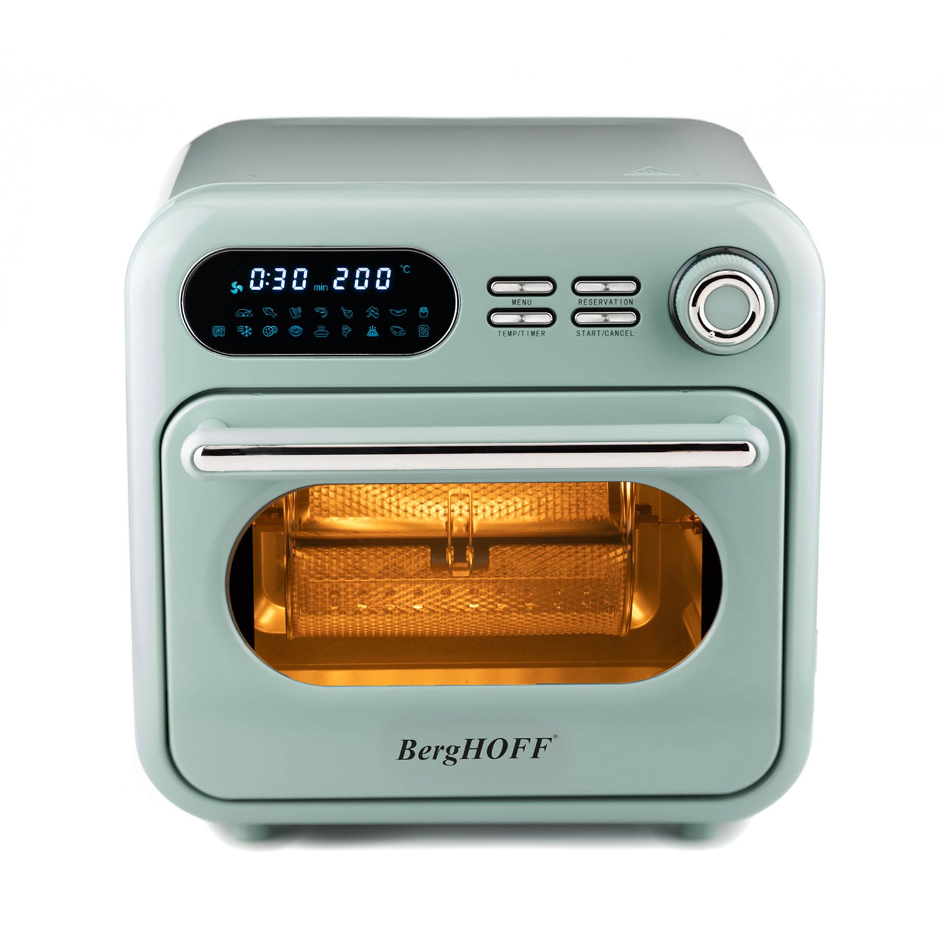 Berghoff Gem Retro 18 lt Mint Yeşil Rengi Airfryer + Fırın