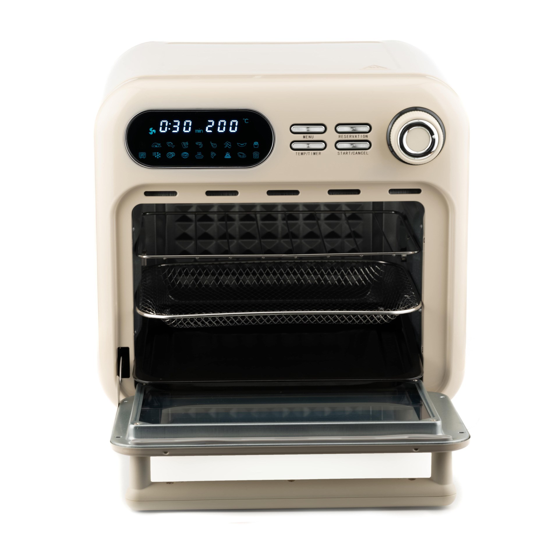 Berghoff Gem Retro 18 lt Vanilya Krem Rengi Airfryer + Fırın