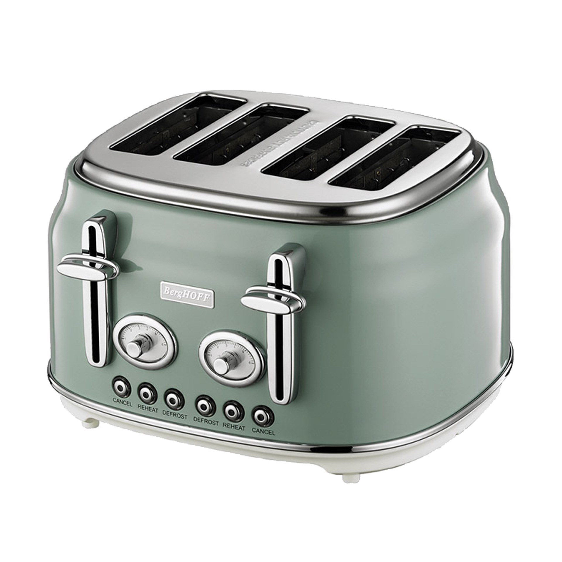 Berghoff Gem Retro Mint Yeşil Dört Dilim Ekmek Kızartma Makinesi