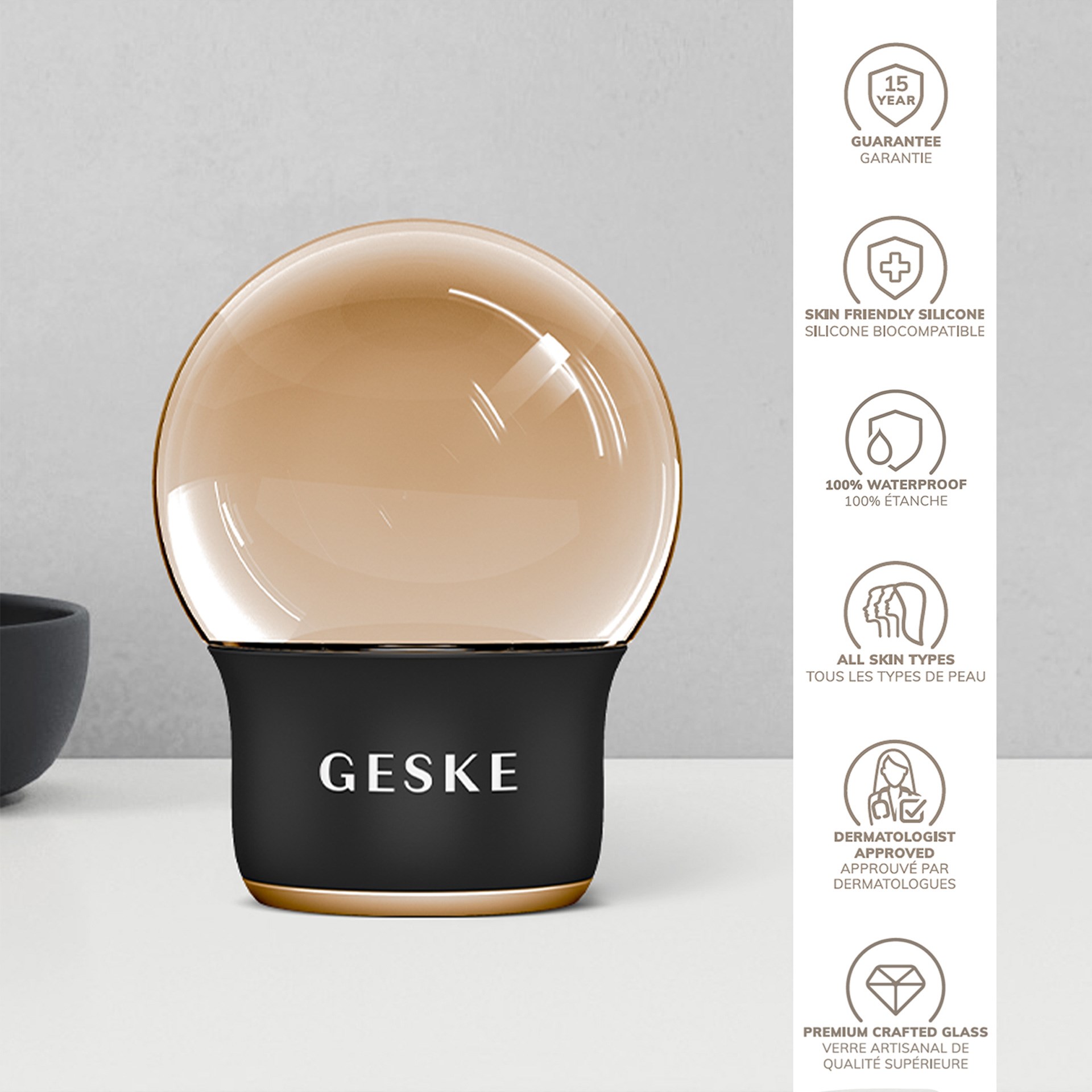 Geske 7’si 1 Arada Sıcak-Soğuk Yüz ve Vücut Masaj Cihazı Siyah