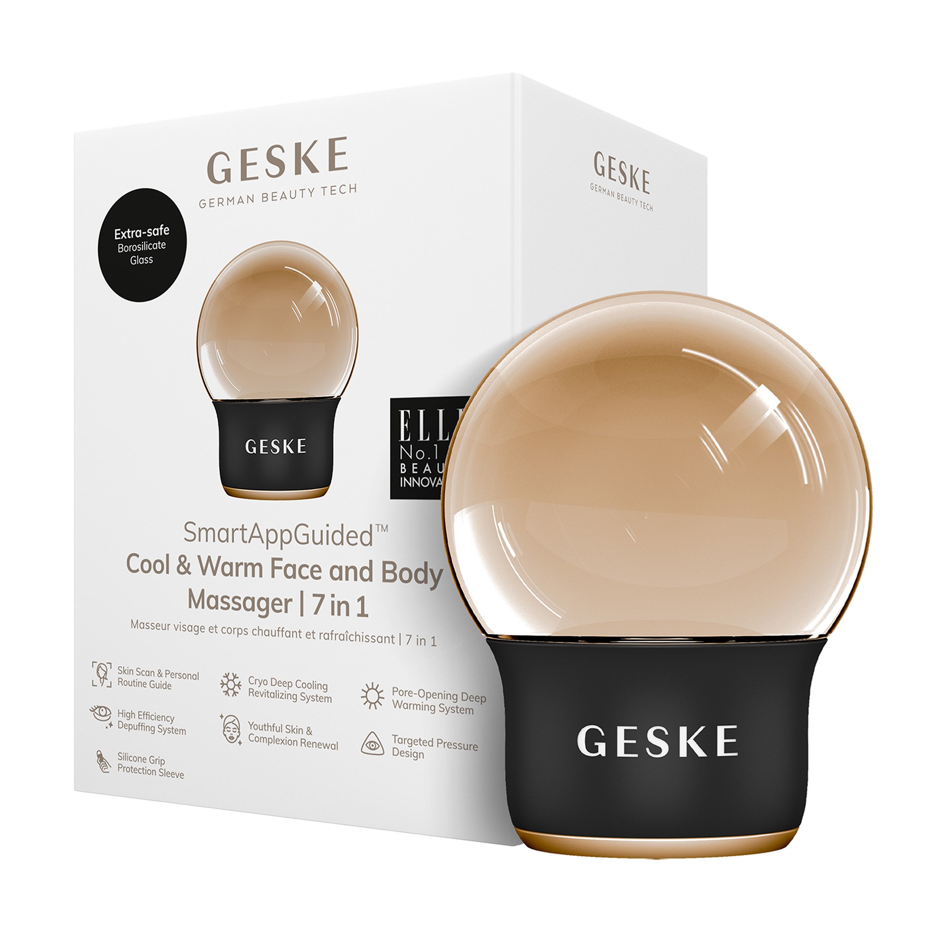 Geske 7’si 1 Arada Sıcak-Soğuk Yüz ve Vücut Masaj Cihazı Siyah