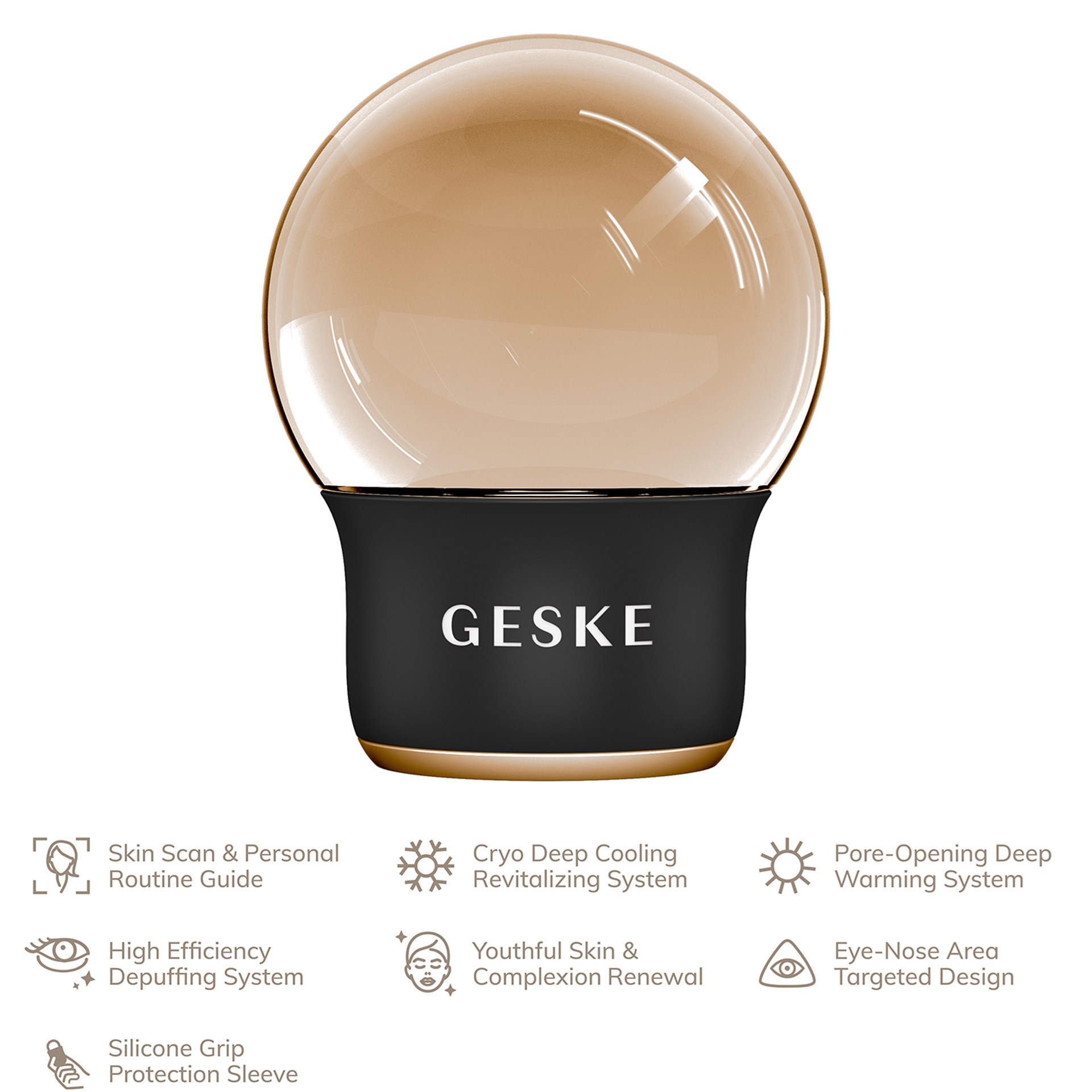 Geske 7’si 1 Arada Sıcak-Soğuk Yüz ve Vücut Masaj Cihazı Siyah