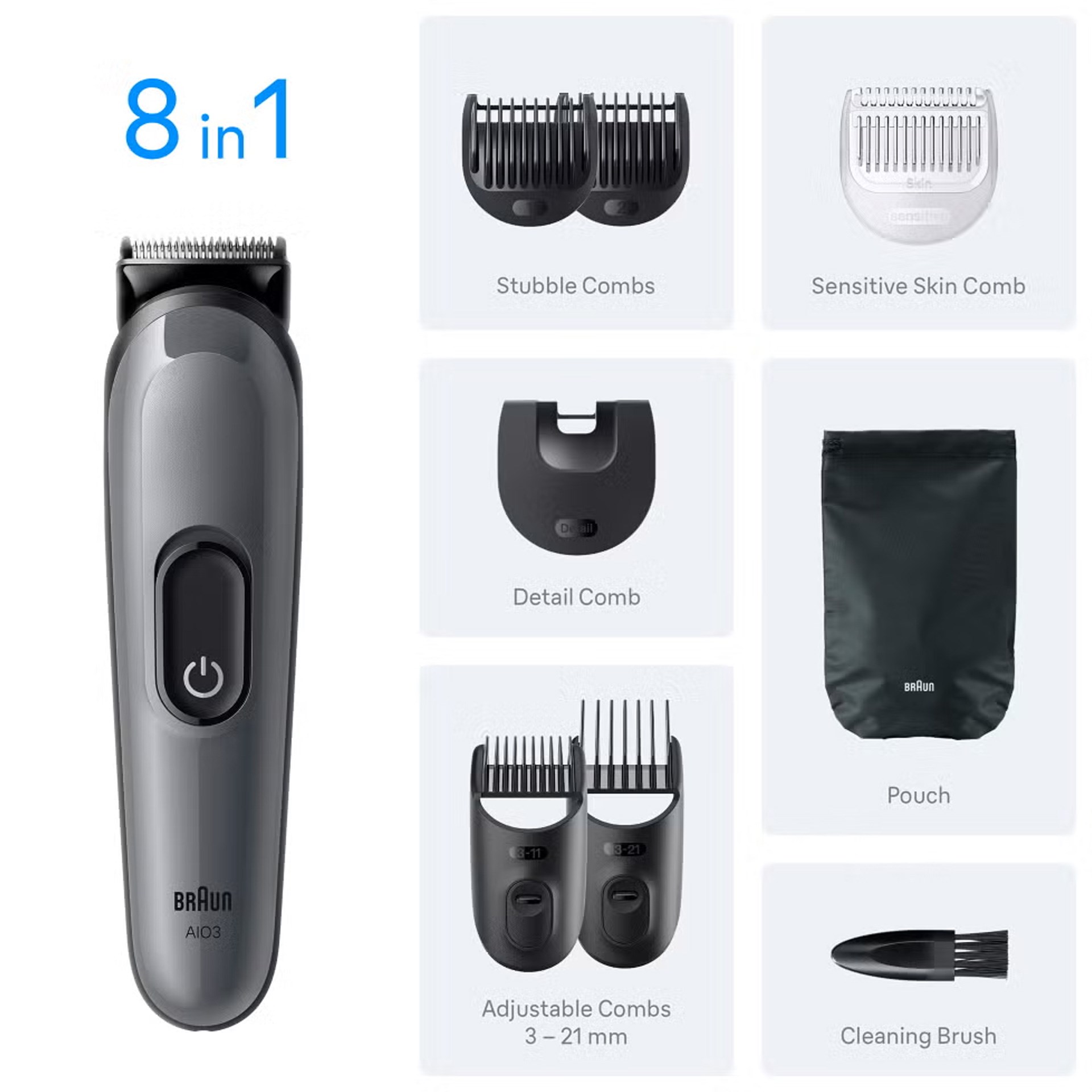 Braun Aio3540 8i Bir Arada Erkek Bakım Kiti
