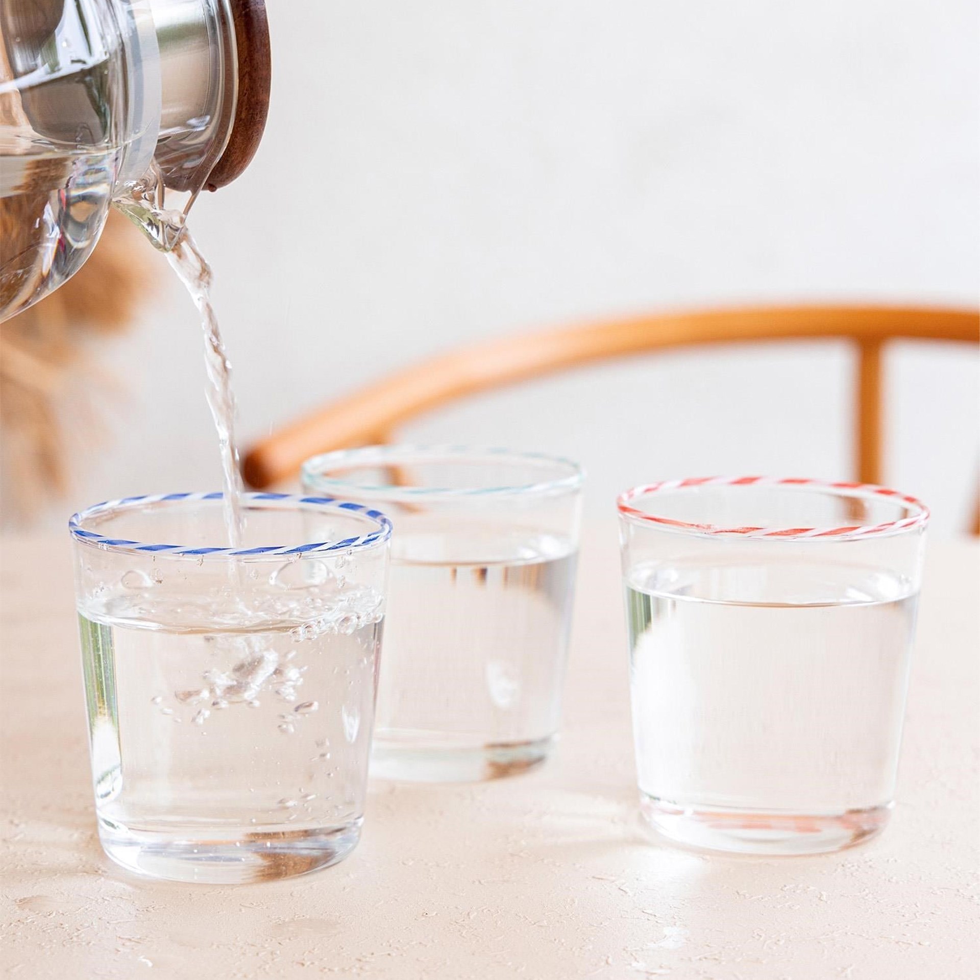 The Mia Borosilikat Su Bardağı Kırmızı 320 ml