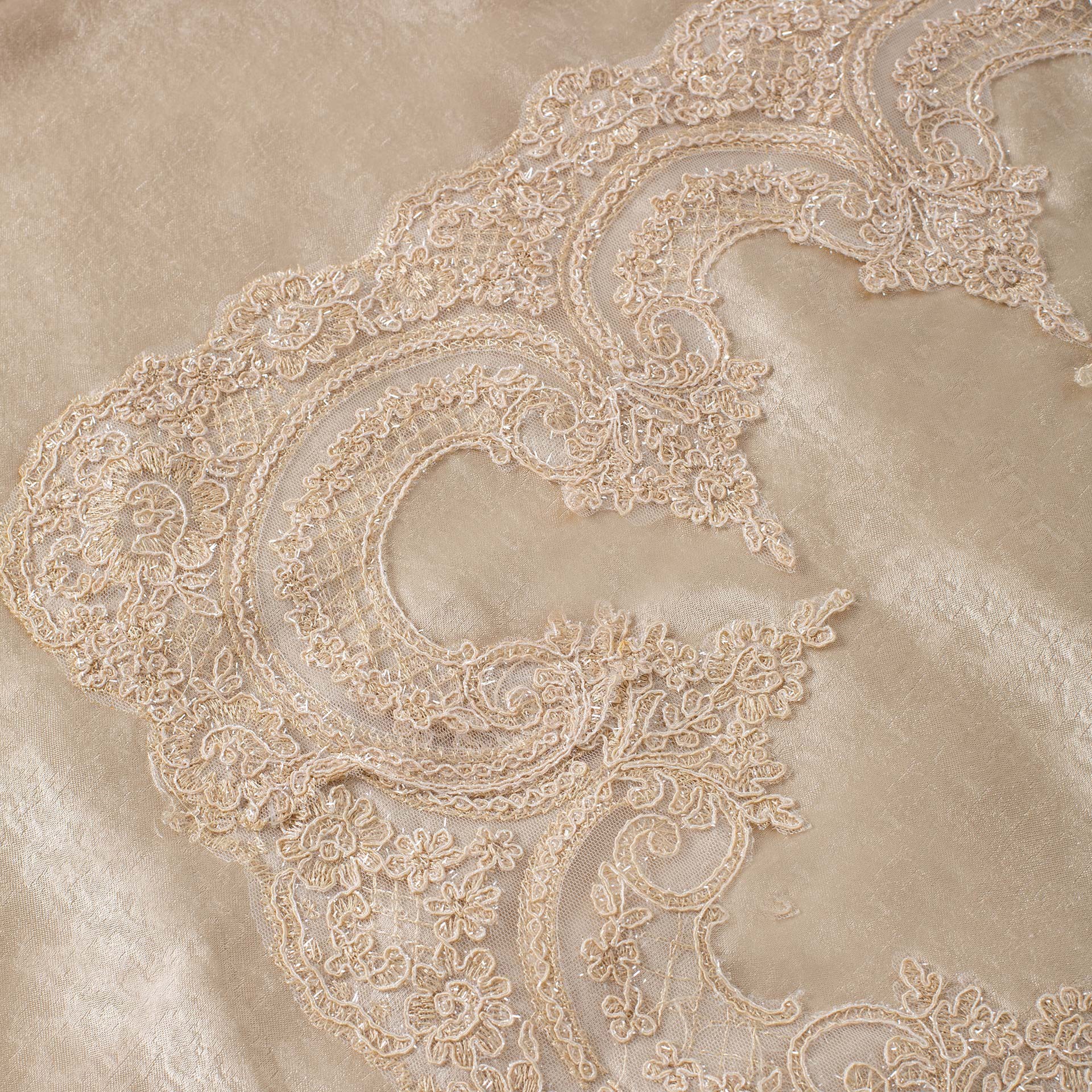 Cotton House 5 Parça Güpürlü Cappuccino Seccade Takımı