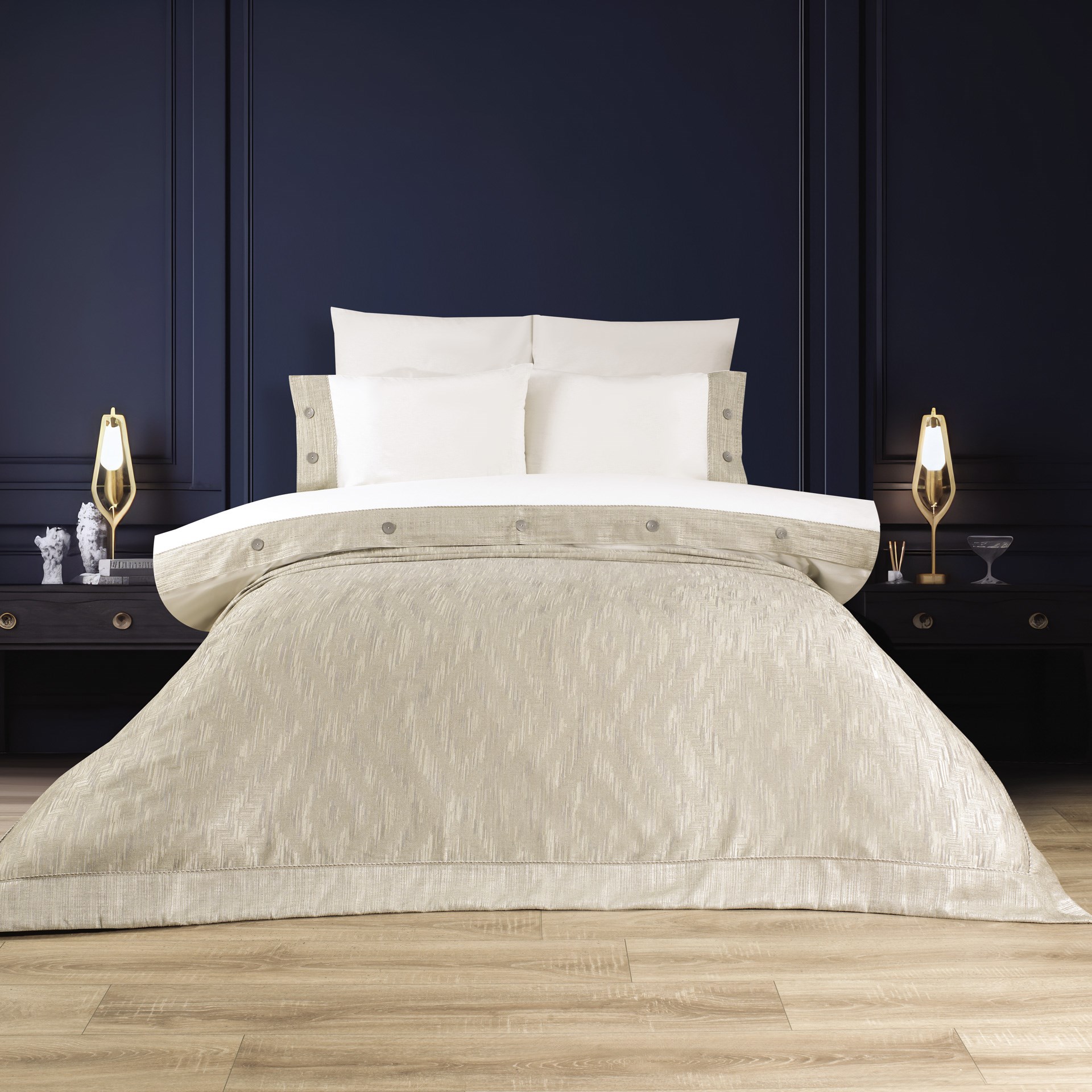 Cotton House Oscar 7 Parça Düğmeli Gelin Seti