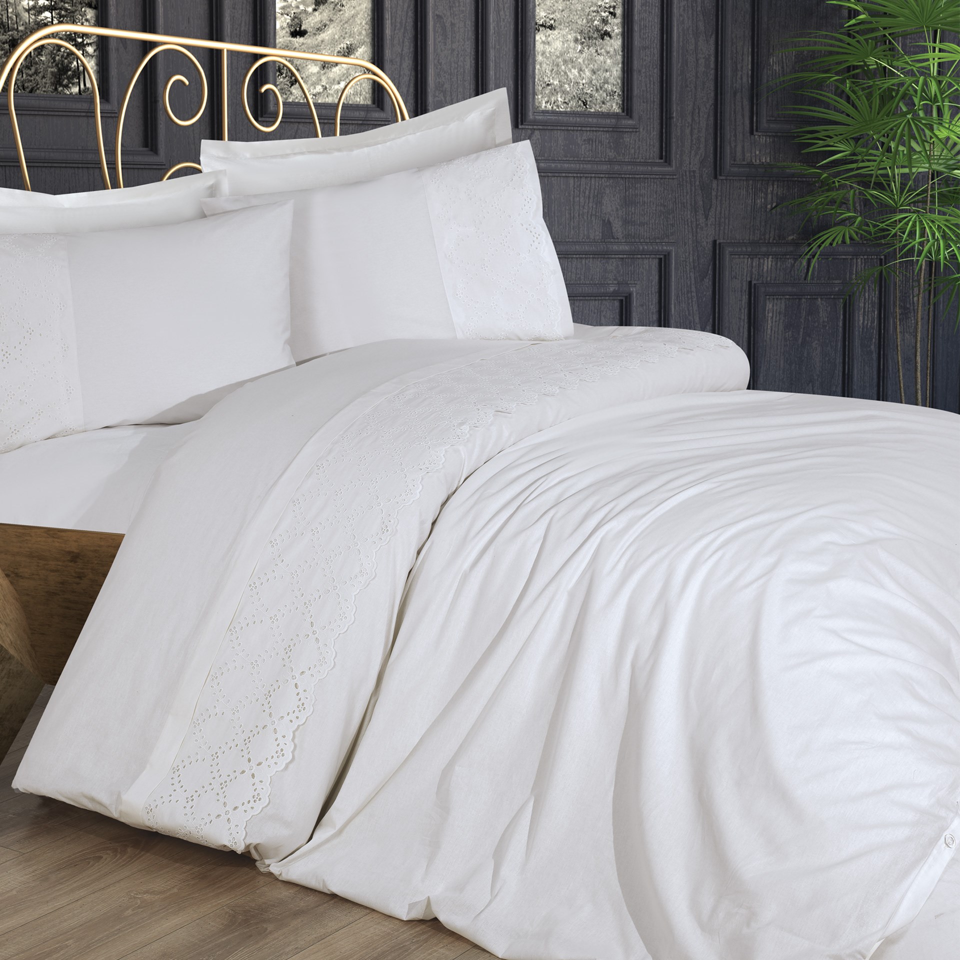 Cotton House Tanya Fistolu Çift Kişilik Nevresim Takımı