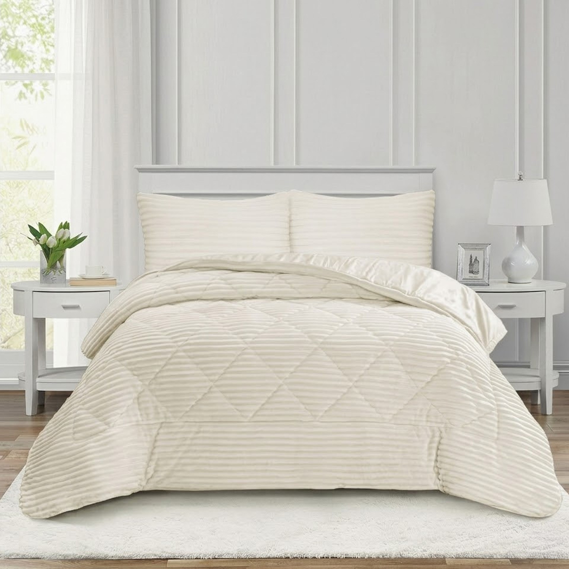 Dainty Home Destina Çift Kişilik Bej Yatak Örtüsü