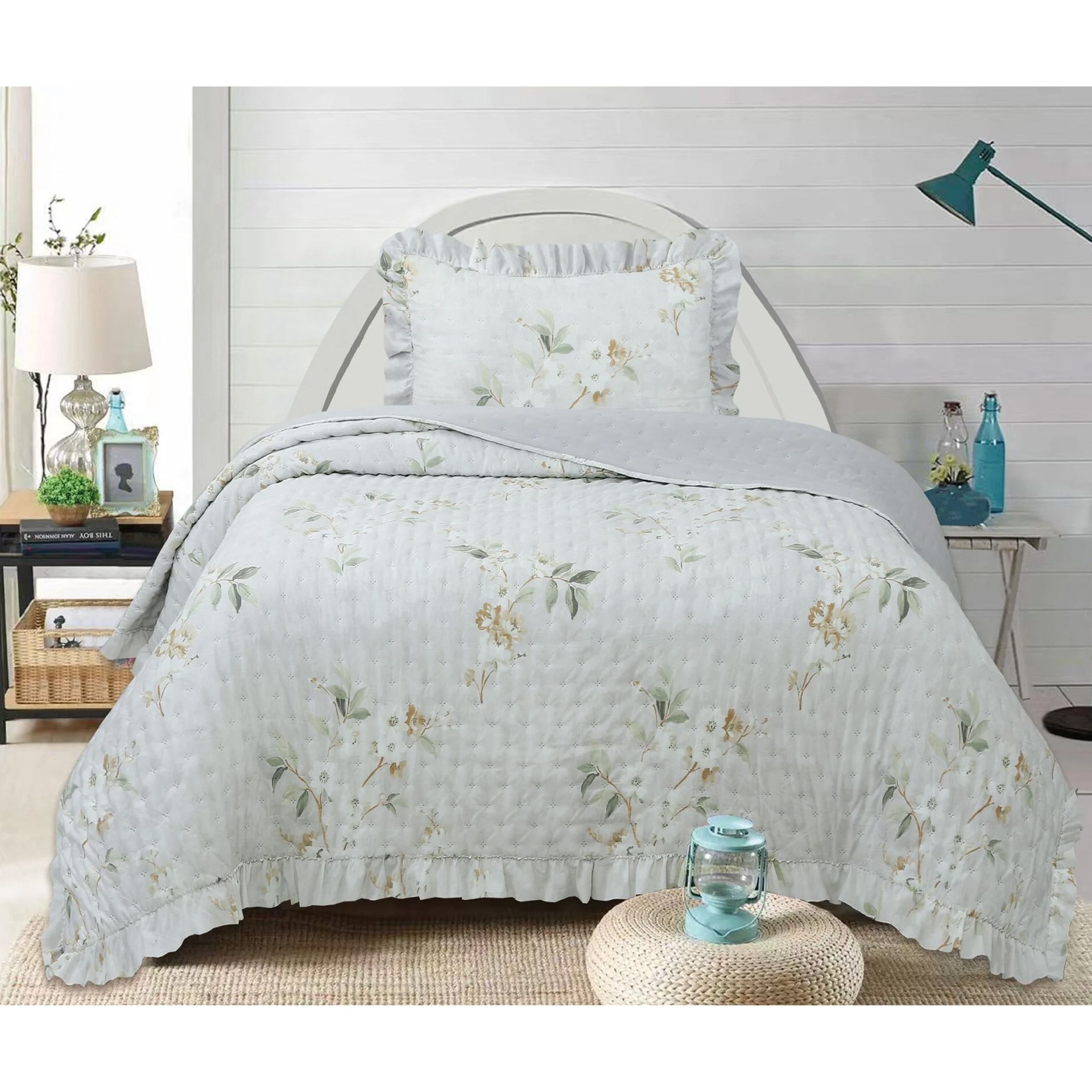 Dainty Home Flowers F010 Tek Kişilik Yatak Örtüsü