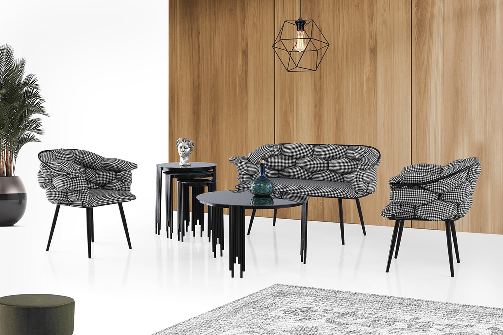 Balon Çay Seti Boyalı Babyface Kaz Ayağı