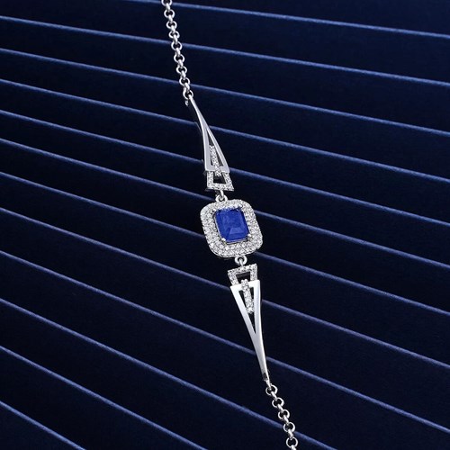 İpek Silver 925 Ayar Zirkon Taşı Süslemeli Gümüş Bileklik Silver EBO643