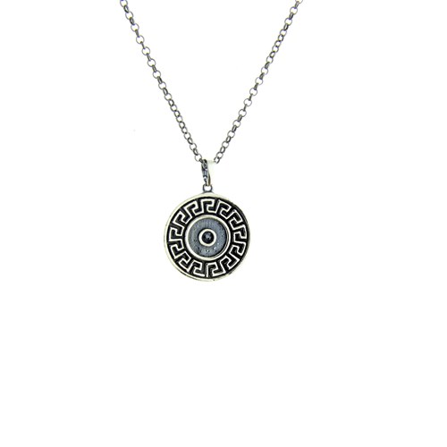 İpek Silver 925 Ayar Gümüş Modern Tasarım Daire Kolye EIB395