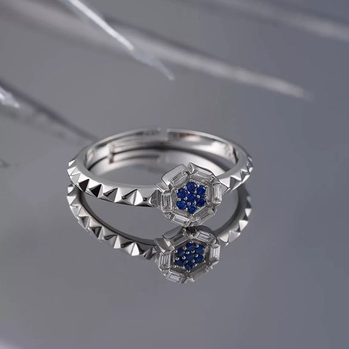İpek Silver 925 Ayar Zirkon Taş Gümüş Ayarlanabilir Yüzük Silver EIPY488