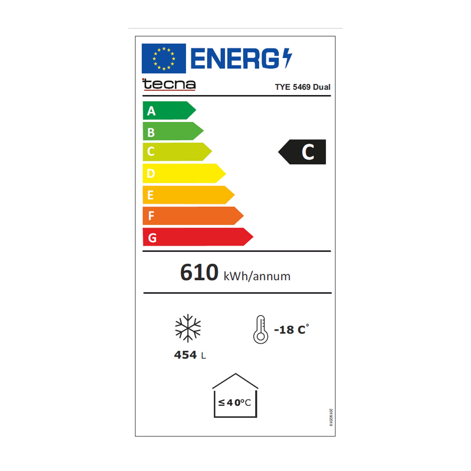 Tecna TYE5469 Net 454 Lt C Sınıf Sandık Tipi Derin Dondurucu Beyaz